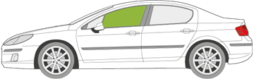 Afbeelding van Zijruit links Peugeot 407 sedan
