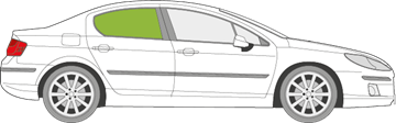 Afbeelding van Zijruit rechts Peugeot 407 sedan