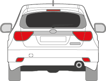Afbeelding van Achterruit Subaru Impreza 5 deurs (DONKERE RUIT)
