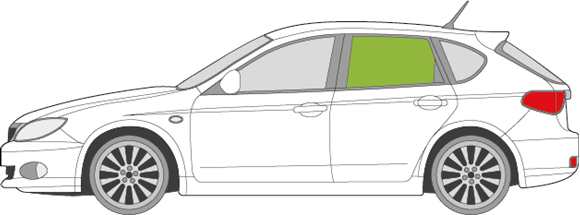 Afbeelding van Zijruit links Subaru Impreza 5 deurs
