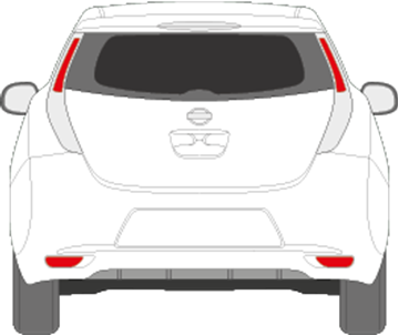 Afbeelding van Achterruit Nissan Leaf (DONKERE RUIT)