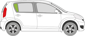Afbeelding van Zijruit rechts Subaru Justy  5 deurs