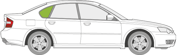 Afbeelding van Zijruit rechts Subaru Legacy sedan