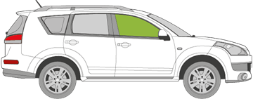Afbeelding van Zijruit rechts Citroën C-crosser 