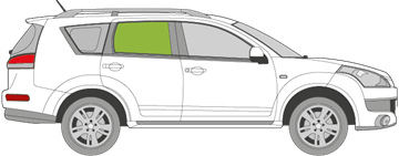 Afbeelding van Zijruit rechts Citroën C-crosser 