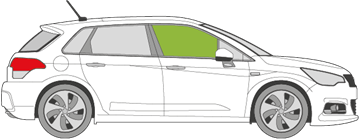 Afbeelding van Zijruit rechts Citroën C4 5 deurs
