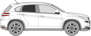 Afbeelding van Zijruit rechts Citroën C4 Aircross (DONKERE RUIT)