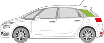 Afbeelding van Zijruit links Citroën C4 Picasso