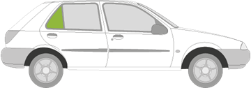 Afbeelding van Zijruit rechts Mazda 121 5 deurs
