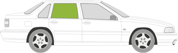 Afbeelding van Zijruit rechts Volvo S70 sedan 