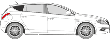 Afbeelding van Zijruit rechts Lancia Delta 5 deurs (DONKERE RUIT)