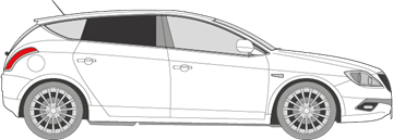 Afbeelding van Zijruit rechts Lancia Delta 5 deurs (DONKERE RUIT)