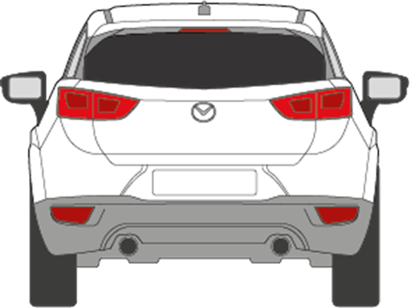 Afbeelding van Achterruit Mazda CX-3 (DONKERE RUIT)