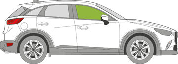 Afbeelding van Zijruit rechts Mazda CX-3