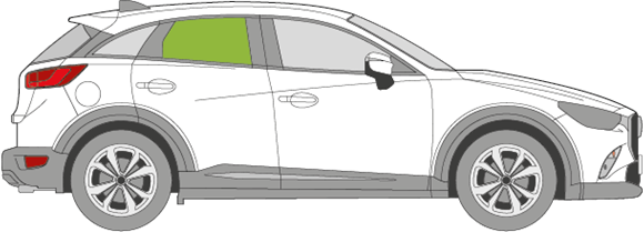 Afbeelding van Zijruit rechts Mazda CX-3