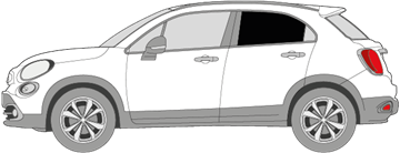 Afbeelding van Zijruit links Fiat 500 X (DONKERE RUIT)