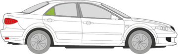 Afbeelding van Zijruit rechts Mazda 6 5 deurs 