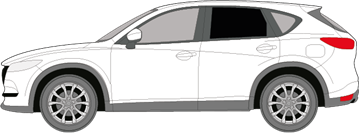 Afbeelding van Zijruit links Mazda CX-5 (DONKERE RUIT)