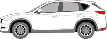 Afbeelding van Zijruit links Mazda CX-5 (DONKERE RUIT)