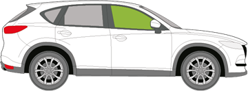 Afbeelding van Zijruit rechts Mazda CX-5 met sensor