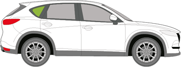 Afbeelding van Zijruit rechts Mazda CX-5 