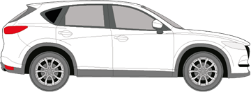 Afbeelding van Zijruit rechts Mazda CX-5 (DONKERE RUIT)