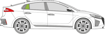 Afbeelding van Zijruit rechts Hyundai Ioniq 