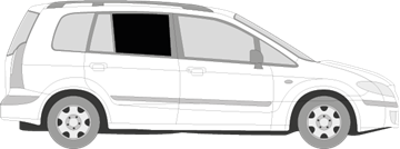 Afbeelding van Zijruit rechts Mazda Premacy (DONKERE RUIT)