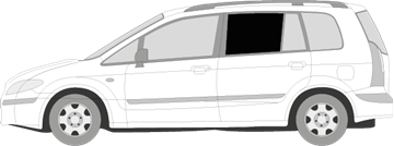 Afbeelding van Zijruit links Mazda Premacy (DONKERE RUIT)