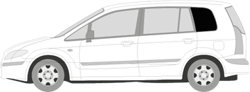 Afbeelding van Zijruit links Mazda Premacy (DONKERE RUIT)