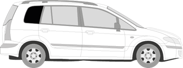 Afbeelding van Zijruit rechts Mazda Premacy (DONKERE RUIT)