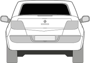 Afbeelding van Achterruit Renault Mégane coupé/cabrio (DONKERE RUIT)