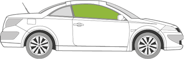 Afbeelding van Zijruit rechts Renault Mégane coupé/cabrio