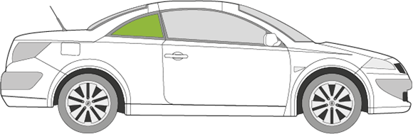 Afbeelding van Zijruit rechts Renault Mégane coupé/cabrio