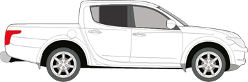Afbeelding van Zijruit rechts Fiat Fullback 4 deurs (DONKERE RUIT)