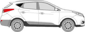 Afbeelding van Zijruit rechts Hyundai Tucson (DONKERE RUIT) 