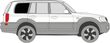 Afbeelding van Zijruit rechts Hyundai Terracan (DONKERE RUIT) 