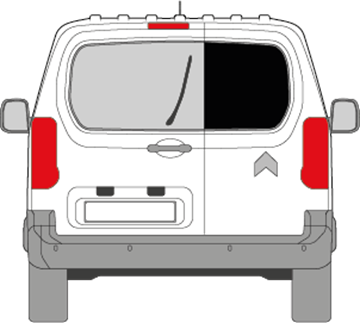 Afbeelding van Achterruit rechts Opel Combo (DONKERE RUIT)  