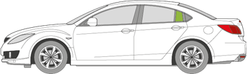 Afbeelding van Zijruit links Mazda 6 sedan