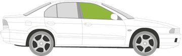 Afbeelding van Zijruit rechts Mitsubushi Galant sedan
