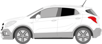 Afbeelding van Zijruit links Chevrolet Trax (DONKERE RUIT)