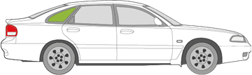 Afbeelding van Zijruit rechts Mazda 626 5 deurs