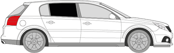Afbeelding van Zijruit rechts Opel Signum (DONKERE RUIT)