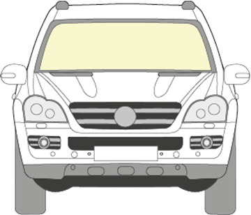 Afbeelding van Voorruit Mercedes GL-klasse coated/sensor 
