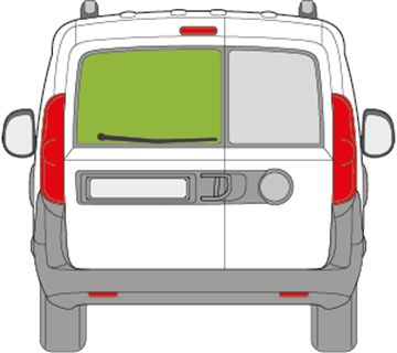 Afbeelding van Achterruit links Fiat Doblo bestelwagen