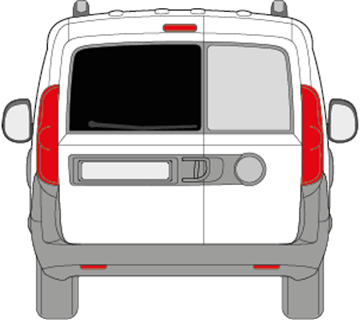 Afbeelding van Achterruit links Fiat Doblo bestelwagen (DONKERE RUIT)