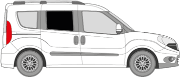 Afbeelding van Zijruit rechts Fiat Doblo (DONKERE RUIT)