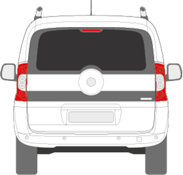 Afbeelding van Achterruit Fiat Qubo (2008-2017) (DONKERE RUIT)