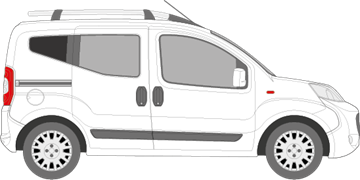 Afbeelding van Zijruit rechts Fiat Qubo (DONKERE RUIT)