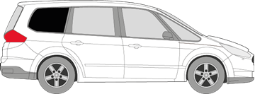 Afbeelding van Zijruit rechts Ford Galaxy (DONKERE RUIT)